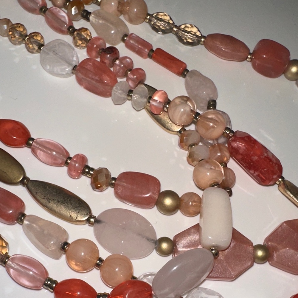 Loft semi precious stone Multi-Strand Necklace - Picture 5 of 5